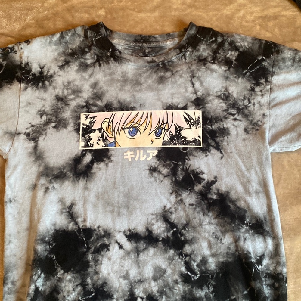 S Hypland x Hunter x Hunter Killua Eye Blue & Black Tie Dye T-Shirt
